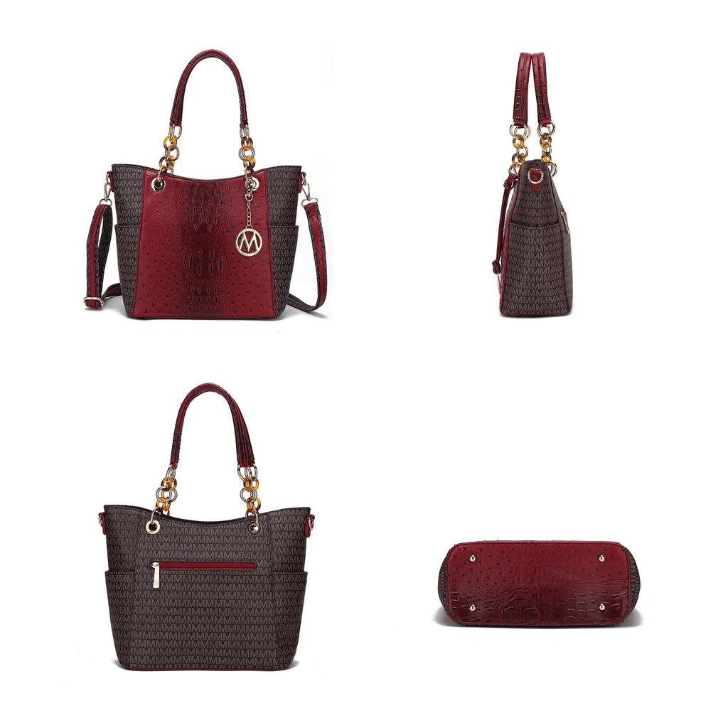 MKF Collection Miriam Women's Tote Bag Signature Vegan Leather Handbag Purse by Mia K.