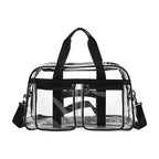 Clear PVC Stadium Approved Travel Bag Large Capacity Tote • Transparent WaterproofGym Bag • Versatile Travel Carryall with Adjustable Strap