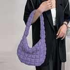 MUSOIE Quilted Puffer Tote Bag Large Carryall Shoulder Bag with Zip Lightweight Bag for Women