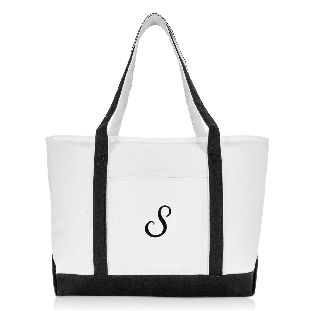 DALIX Premium Women's Tote Bags Large Tote Bag Personalized Gifts Black S