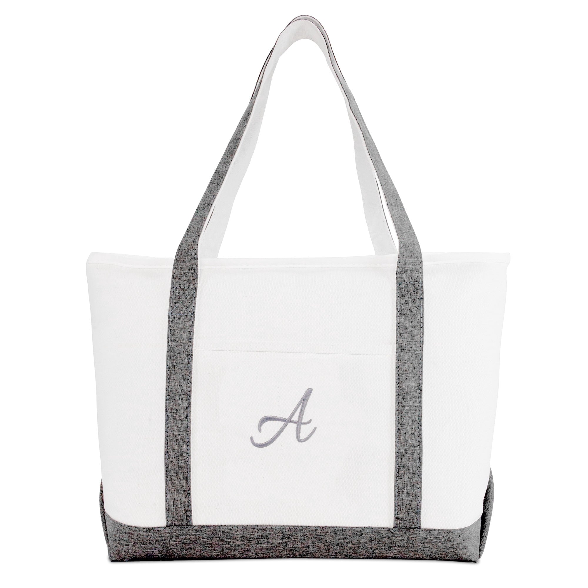 DALIX Beach Tote Bag Personalized Gifts for Women's Shoulder Bags Gray A