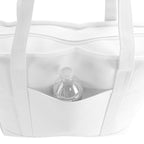 DALIX Large Canvas Tote Bag for Women Work Bag Beach Totes Monogrammed White A
