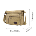 MUSOIE Men Large Vintage Crossbody Canvas Messenger Shoulder Bag Hiking Military Travel Satchel