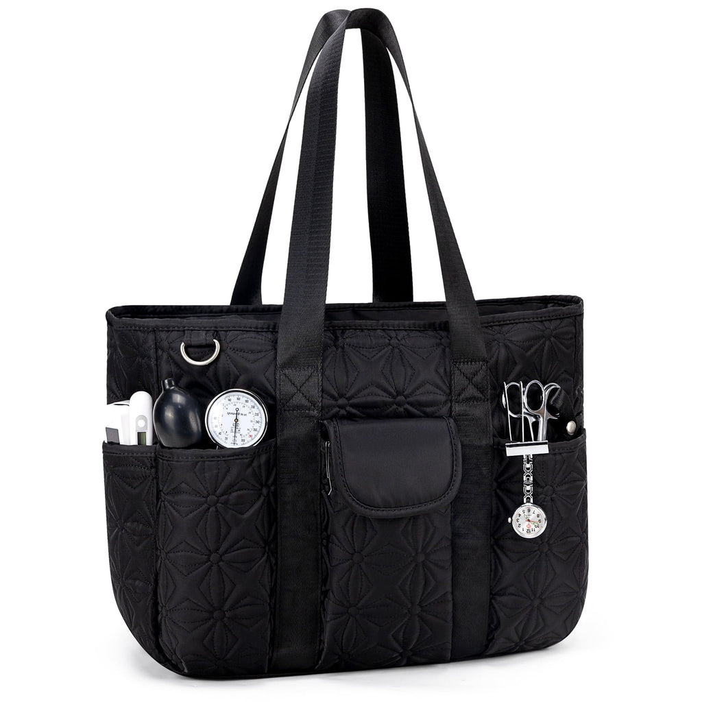 Canvas Tote Bag for Women With Pockets, Kabaqoo Work Crossbody Everyday Satchel, Purses Shoulder Tote Bag