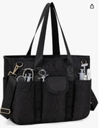 Canvas Tote Bag for Women With Pockets, Kabaqoo Work Crossbody Everyday Satchel, Purses Shoulder Tote Bag