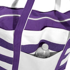 DALIX Monogrammed Beach Bag and Totes for Women Personalized Gifts Purple A