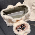 MUSOIE Plush Underarm Bag Ladies Fluffy Shoulder Bag Women Furry Tote Bag Plush Handbag
