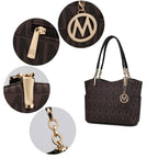 MKF Collection Braylee M Signature Women's Tote Bag, Functional Purse Handbag by Mia K - Light Blue