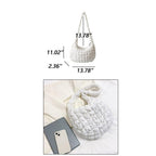 MUSOIE Quilted Puffer Tote Bag Large Carryall Shoulder Bag with Zip Lightweight Bag for Women
