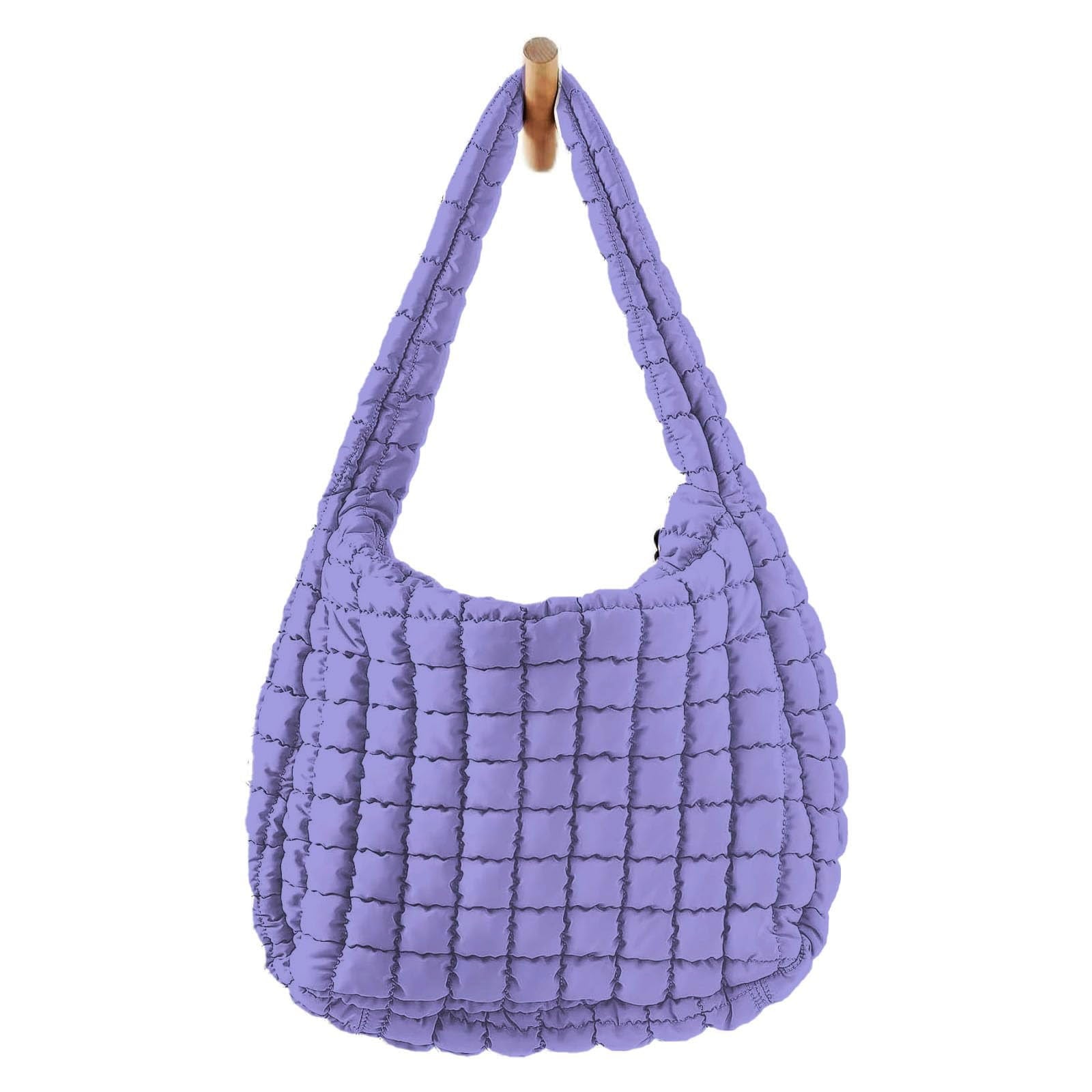 MUSOIE Quilted Puffer Tote Bag Large Carryall Shoulder Bag with Zip Lightweight Bag for Women