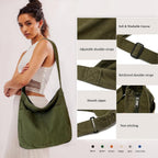 Canvas Tote Bag Casual Hobo Crossbody Shoulder Bag for Women and Men Large Purse Messenger Bag Travel Work