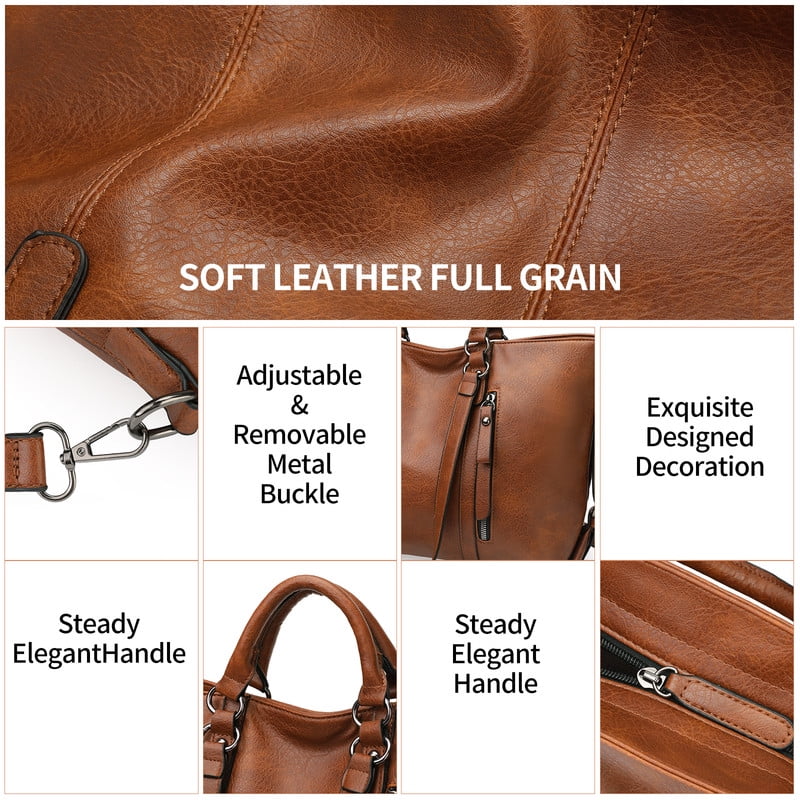 GAEKEAO Hobo Bags for Women Handbags Soft Top-handle Purse Leather Large Shoulder Bag Crossbody Travel Satchel