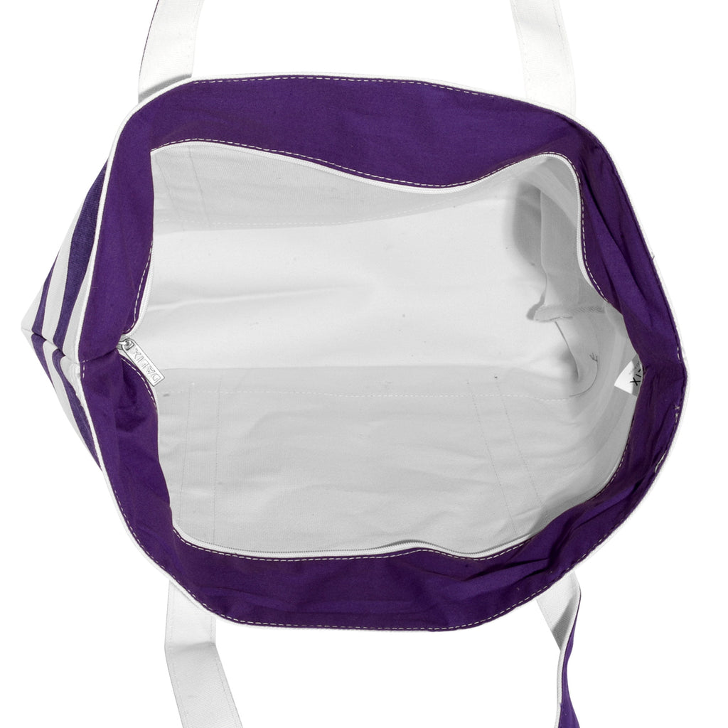 DALIX Monogrammed Beach Bag and Totes for Women Personalized Gifts Purple A