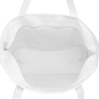 DALIX Large Canvas Tote Bag for Women Work Bag Beach Totes Monogrammed White A