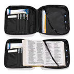Renewold Mountain Peak Bird Women PU Leather Bible Bag Size L Lightweight Custom Bible Tote Handbag with Zip Handle Leisure Bible Case Bag Carrying Case for Kids