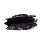 MKF COLLECTION Christine Vegan Leather Satchel Bag with Wristlet Wallet, Purple