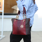 MKF Collection Miriam Women's Tote Bag Signature Vegan Leather Handbag Purse by Mia K.