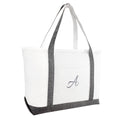DALIX Beach Tote Bag Personalized Gifts for Women's Shoulder Bags Gray A