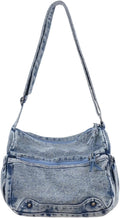 Denim Crossbody Bag Casual Cross body Bag Large Capacity Handbag