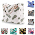 Extra Large Waterproof Canvas Beach Bag With 4 Inner Pockets Personalized Tote Bag Travel Handbag for Women Beach Travel Gym Swim Holiday Short Trip Weekend Getaway Overnight Gift for Friend Women