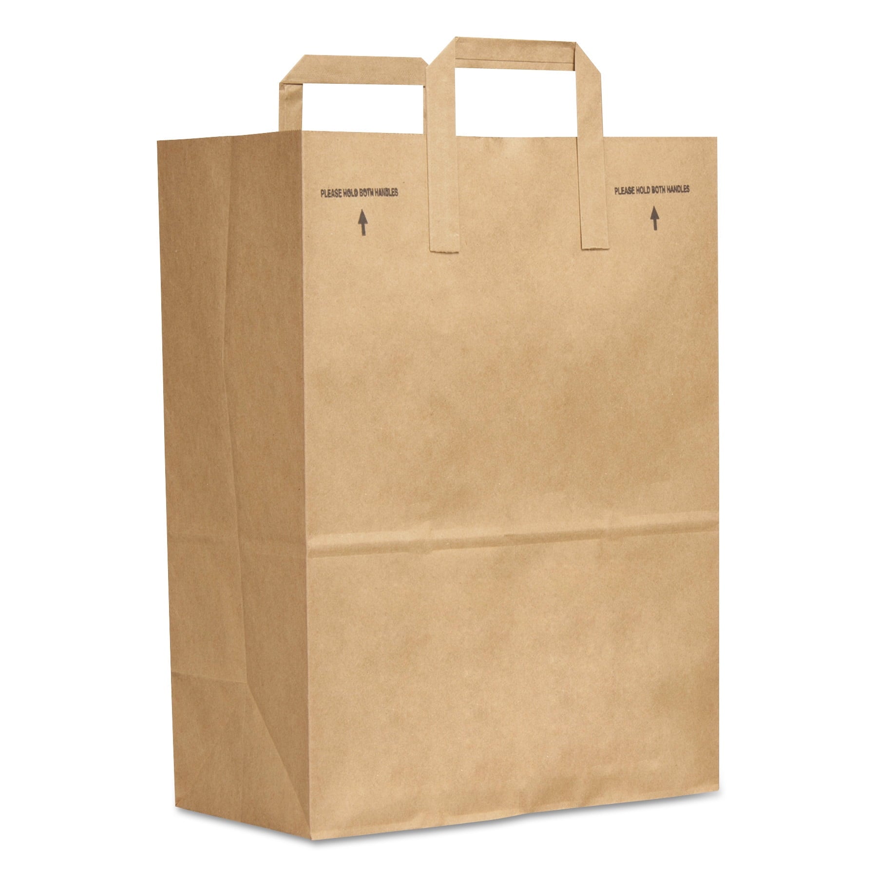 Duro 70# Large Brown Paper Shopping Bags with Handles Bulk, 300 Pcs 12x7x17 - Heavy Duty Restaurant Takeout/To Go Bags, Delis, & Retail Merchandise