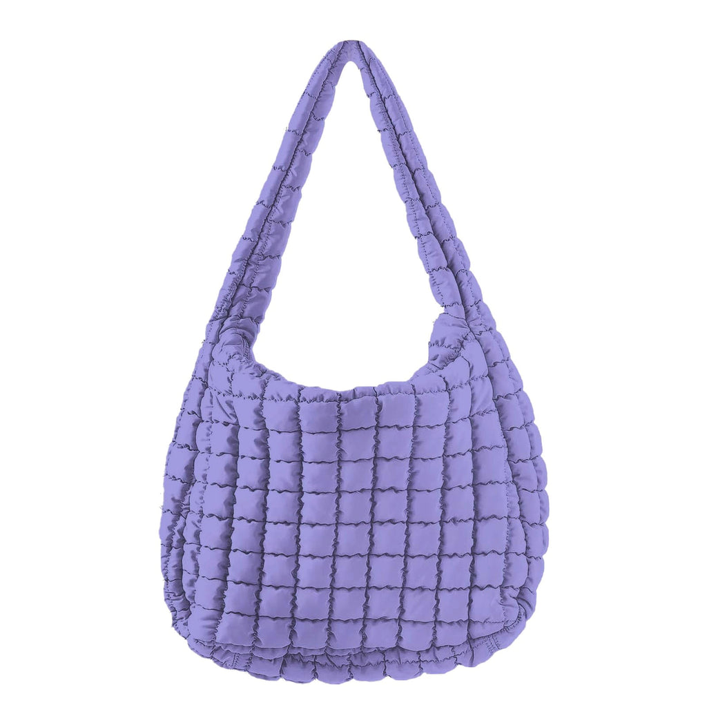 MUSOIE Quilted Puffer Tote Bag Large Carryall Shoulder Bag with Zip Lightweight Bag for Women