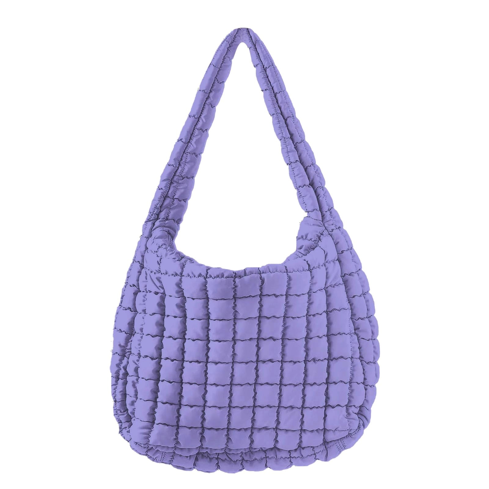 MUSOIE Quilted Puffer Tote Bag Large Carryall Shoulder Bag with Zip Lightweight Bag for Women