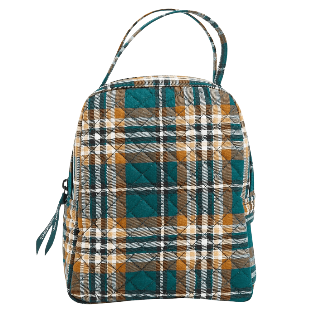 Vera Bradley Lunch Bunch Bag Orchard Plaid Cotton Lightweight