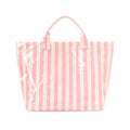 Women’s Waterproof PVC Tote Bag for Women, Large Stripe Plastic Top Handle Oversize Hobo Bag for Travel Work Shopper