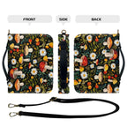 FOR U DESIGNS Mushroom Daisy Bible Cover for Women Soft Bible Case with Strap Size Large Easy to Clean PU Leather Sturdy Bible Protective Carrier Waterproof Personalized Book Organizer Bag