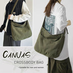 Canvas Tote Bag Casual Hobo Crossbody Shoulder Bag for Women and Men Large Purse Messenger Bag Travel Work