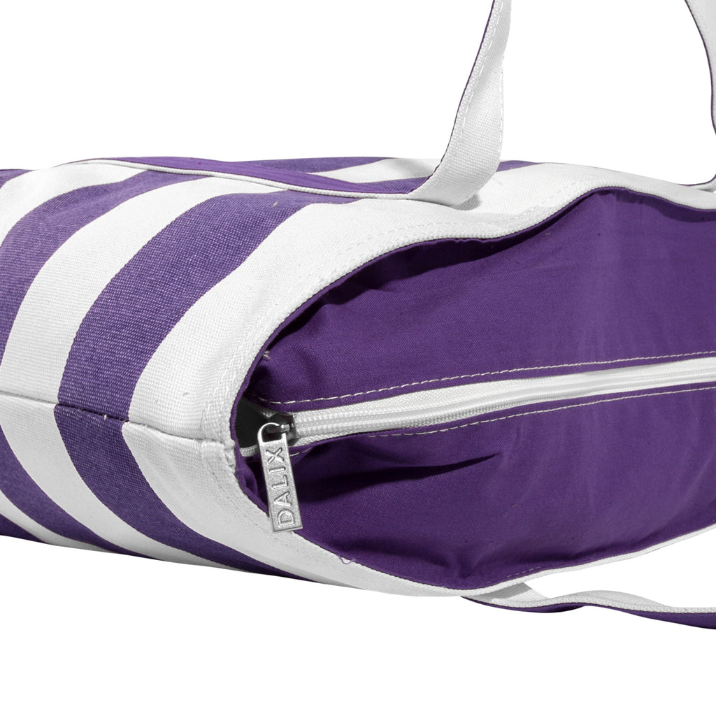 DALIX Monogrammed Beach Bag and Totes for Women Personalized Gifts Purple A
