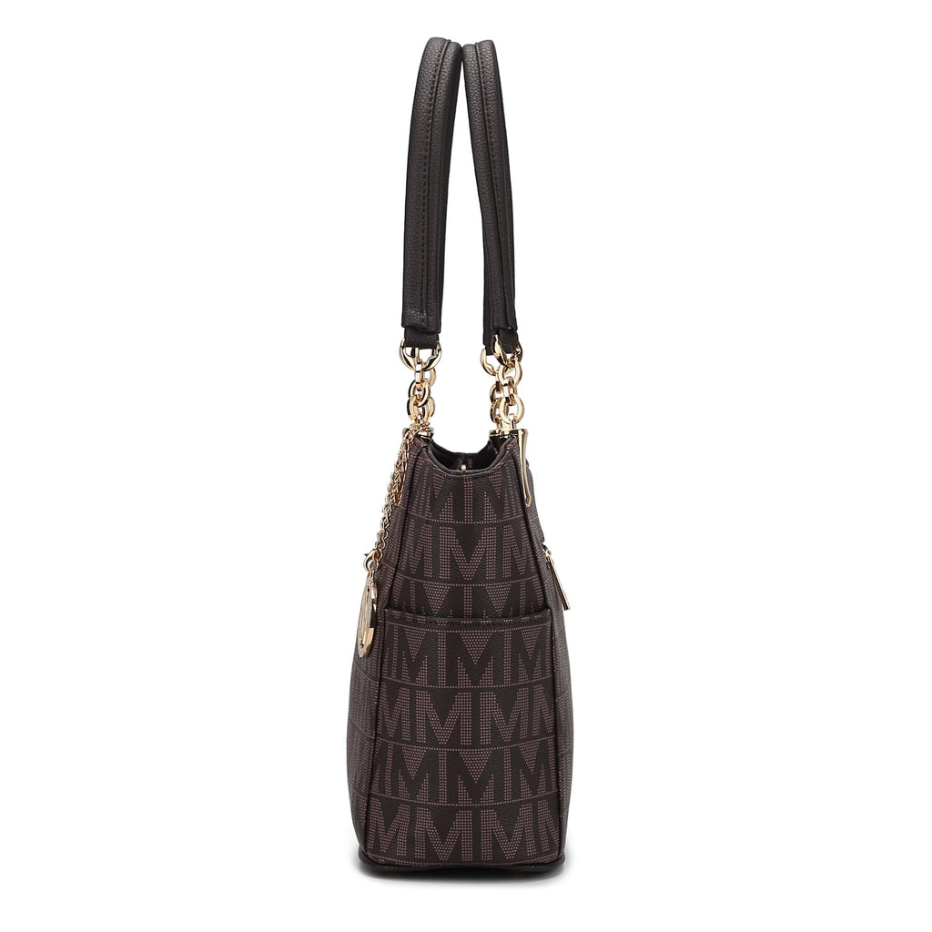 MKF Collection Braylee M Signature Women's Tote Bag, Functional Purse Handbag by Mia K - Light Blue