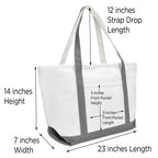 DALIX Beach Tote Bag Personalized Gifts for Women's Shoulder Bags Gray A
