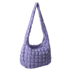 MUSOIE Quilted Puffer Tote Bag Large Carryall Shoulder Bag with Zip Lightweight Bag for Women
